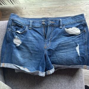 Old Navy Blue Denim Women Shorts